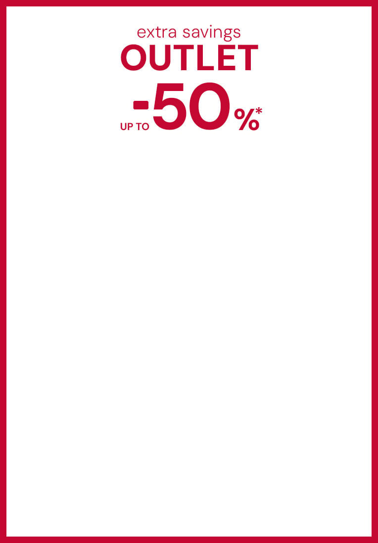 Outlet savings up to 50% off