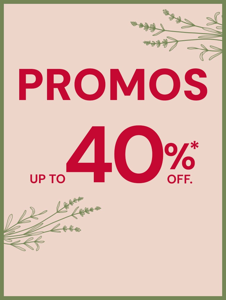Promos up to 40% off