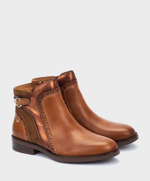 Flat ankle boots | PUERTOLLANO W3C-8553C1 | BRANDY | Pikolinos