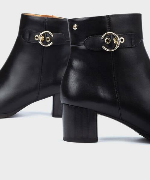 Heeled ankle boots | CALAFAT W1Z-8588 | BLACK | Pikolinos