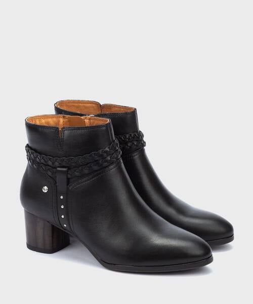 Heeled ankle boots | CALAFAT W1Z-8521 | BLACK | Pikolinos