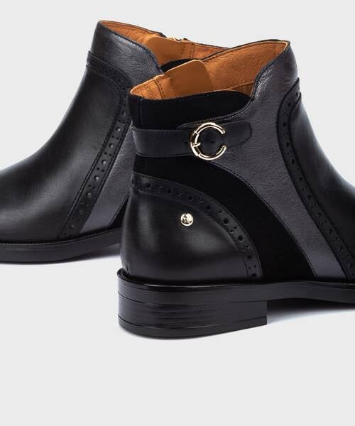 Flat ankle boots | PUERTOLLANO W3C-8553C1 | BLACK | Pikolinos